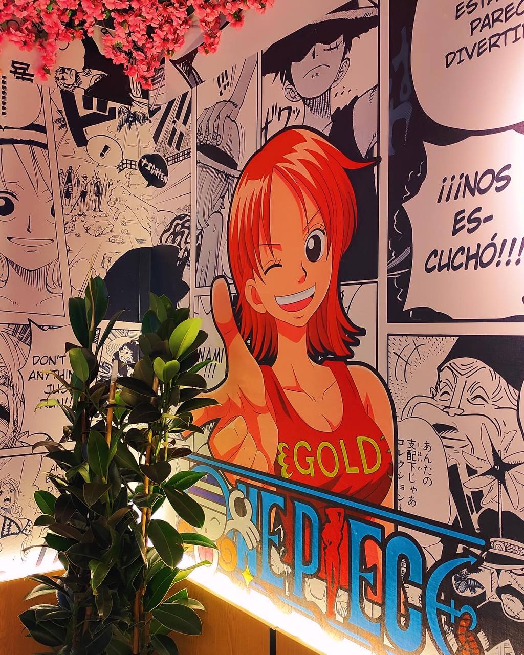 foto de la pared con el dibujo de Nami